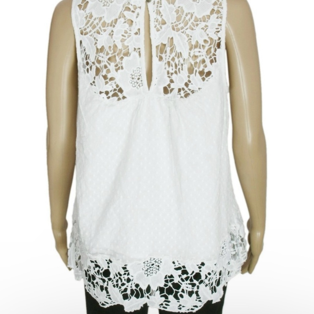 Anthropologie💙💎💎Elegant White Lace Women's Top, - Picture 3 of 14
